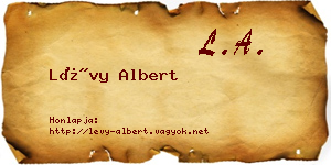 Lévy Albert névjegykártya